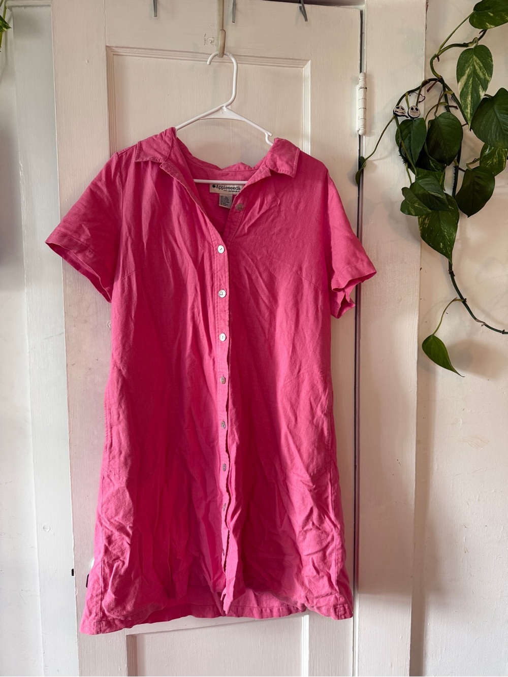Appleseed’s size L pink button up dress